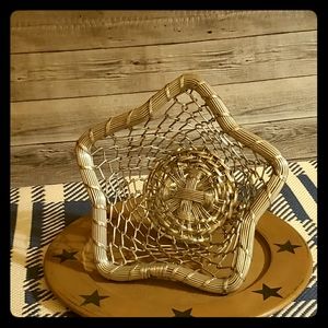 Vintage Farmhouse Rustic Star shaped Wire Basket